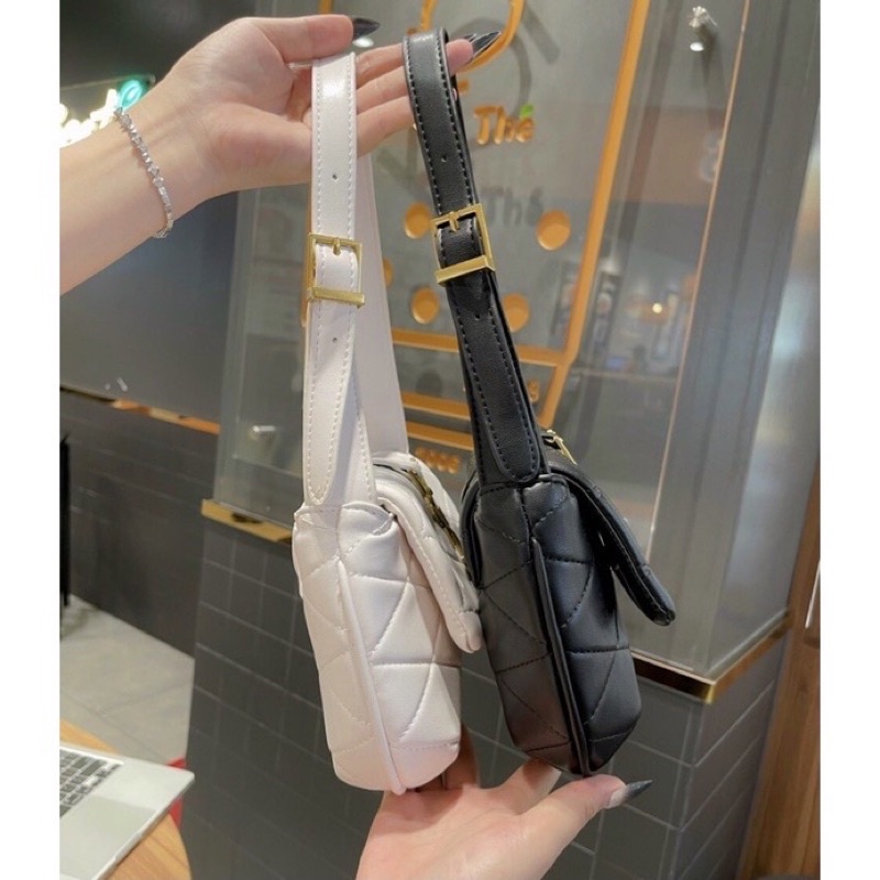 Túi Đeo Vai Kẹo Nách Nữ Thời Trang - Túi Da Mềm LoGo Siêu Đẹp