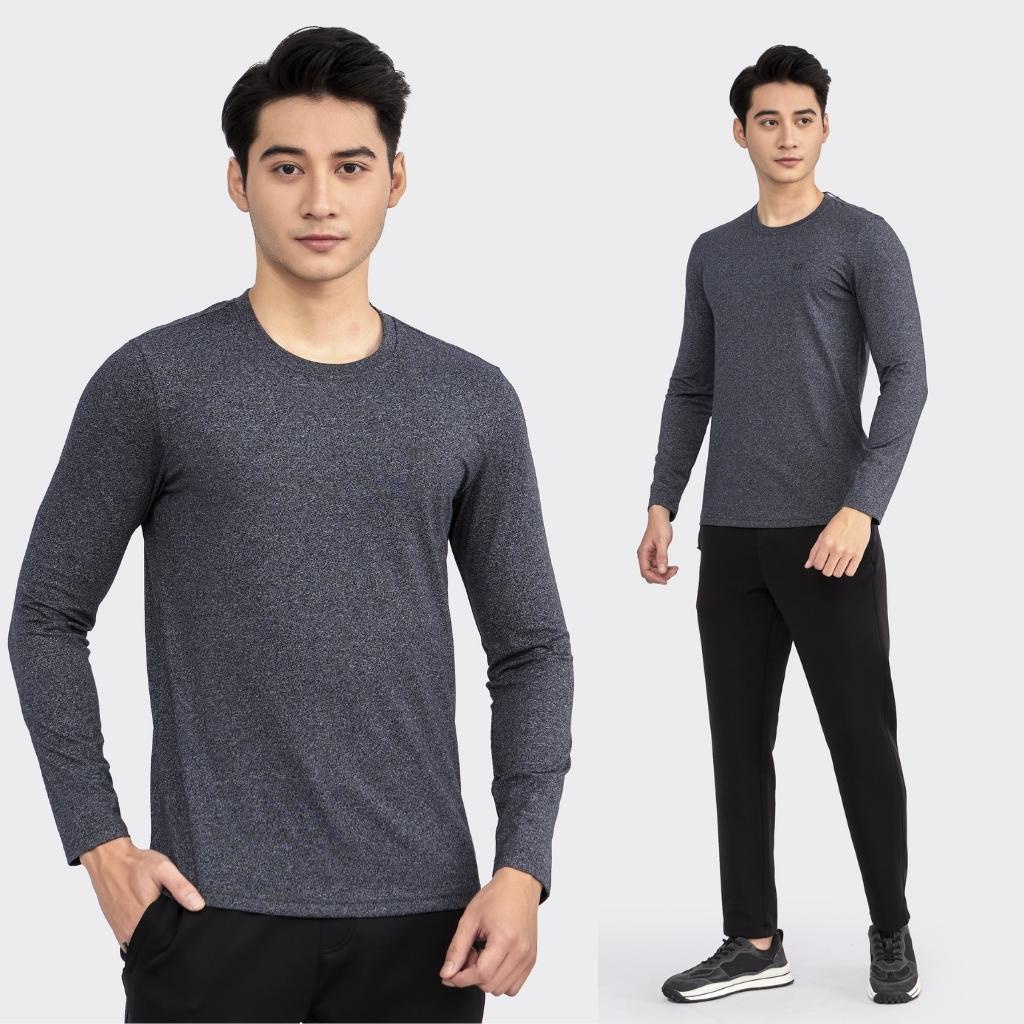 Áo Thun Dài Tay Nam Aristino INSIDEMEN ILT009W2 Vải Cotton Cao Cấp dáng Regular fit suông nhẹ cổ tròn tay suông Ấm Áp