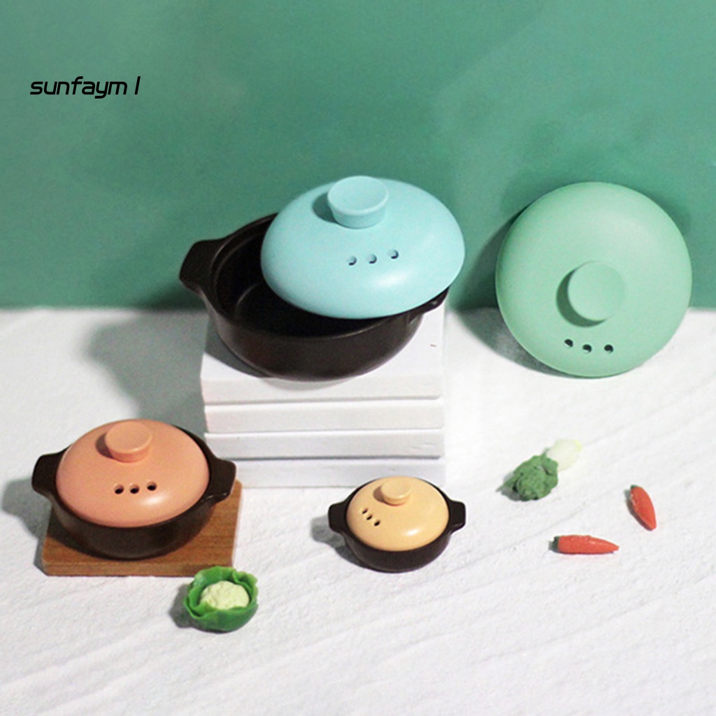 Sunfa Mô Hình Nồi Nấu Súp Mini Bằng Kim Loại Trang Trí Nội Thất Nhà Búp