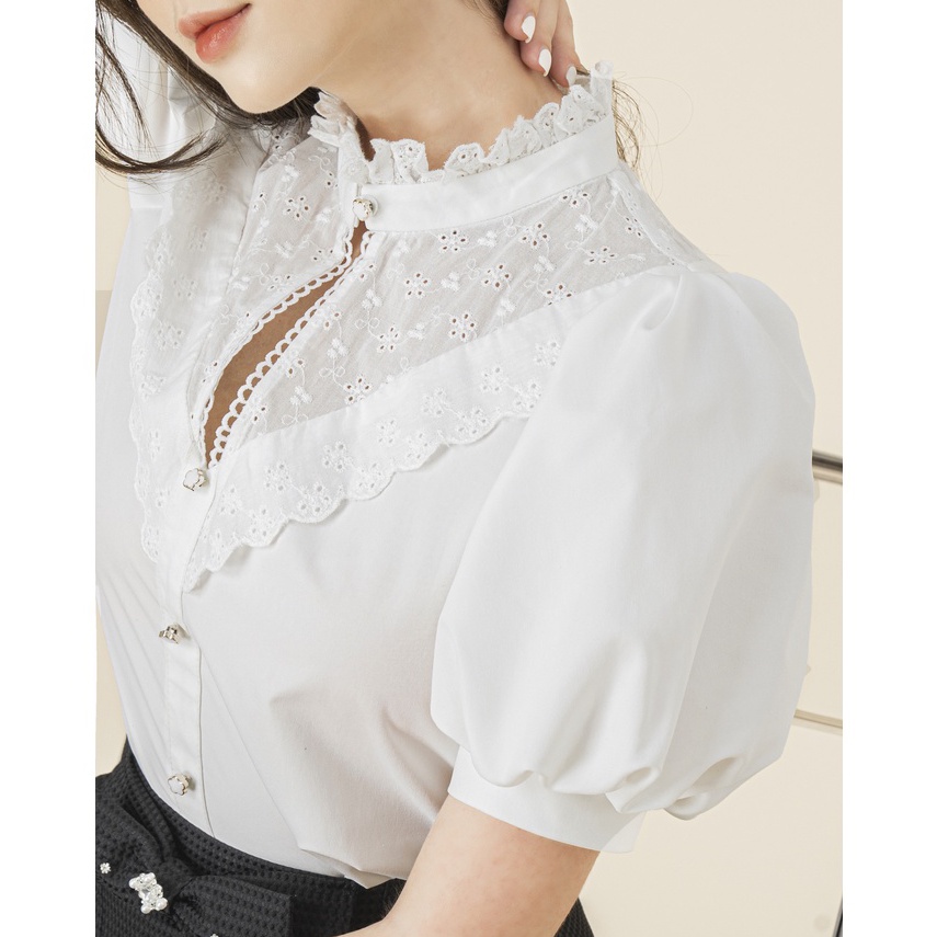 Áo sơ mi cổ ren Charisse shirt