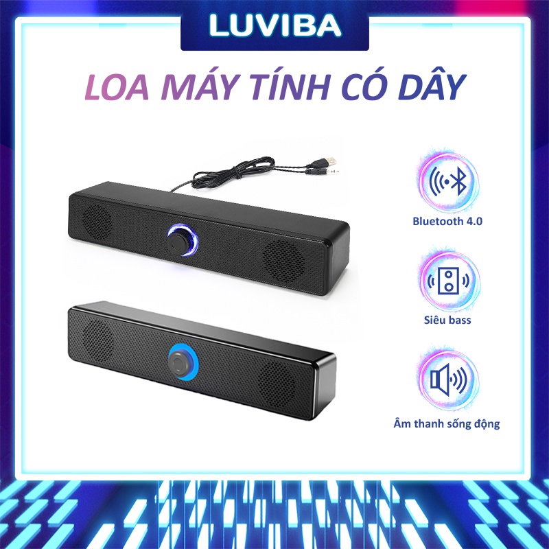 Loa máy tính vi tính mini laptop để bàn bass giá rẻ LUVIBA LO1002
