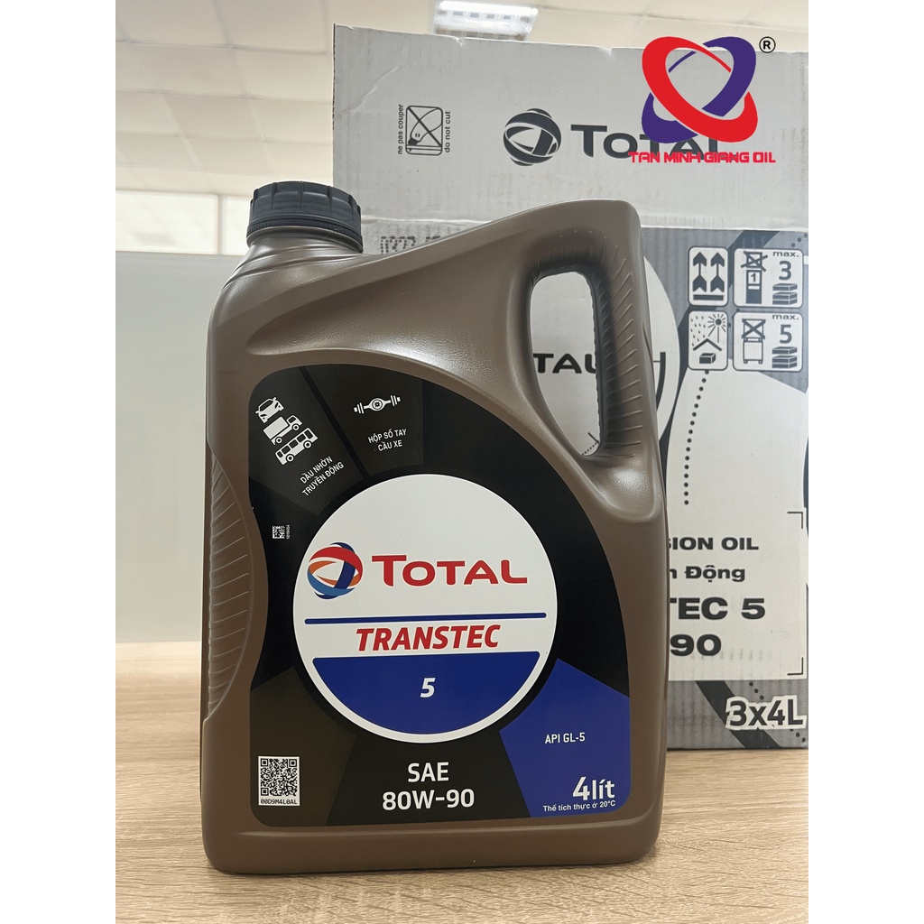 Dầu truyền động / Dầu bôi trơn bánh răng TOTAL TRANSTEC 5 85W90 - 85W140 bình 4 Lít