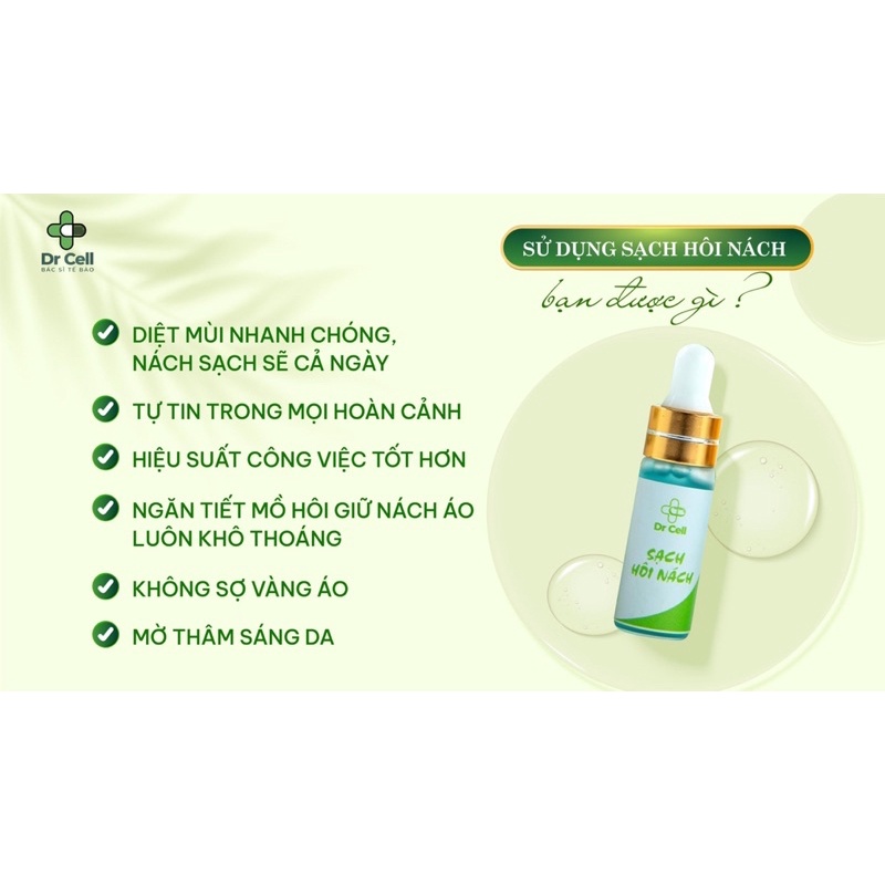 Sạch hôi nách làm sạch mồ hôi, khử mùi thên tự tin Dr.cell 10ml SAN03