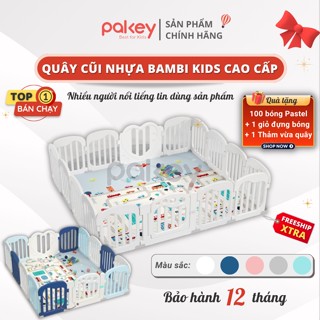 Quây cũi nhựa Bambi Kids xuất Âu TẶNG KÈM 100 BÓNG + THẢM DÀY