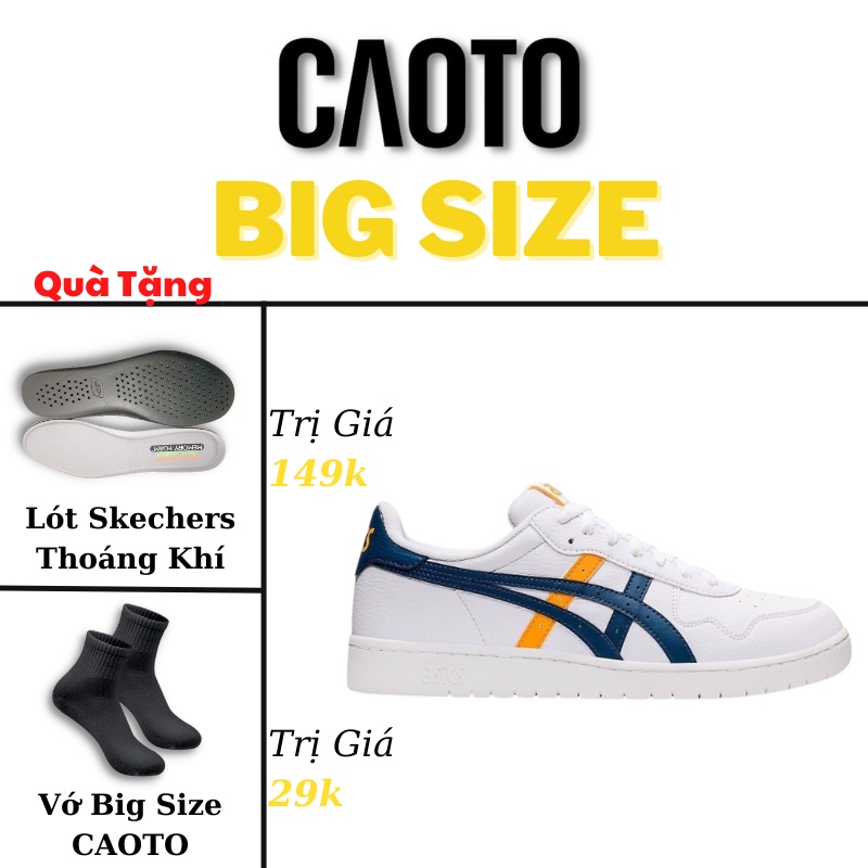 Giày Thể Thao Asics Japan S Men Tennis Shoes Màu Trắng Size Lớn - Giày Men Tennis Shoes Size Lớn 45 46 47 48