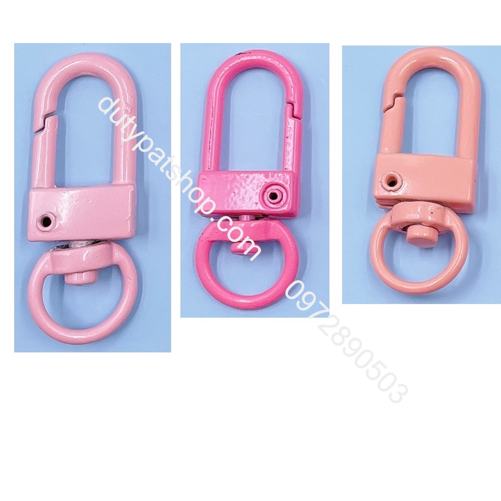 Móc càng cua, móc chìa khóa có chân xoay 360 độ  đủ màu treo thẻ, ba lô túi xách