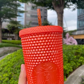 [Chính hãng] Ly Starbucks Studded Glossy Orange 710ml