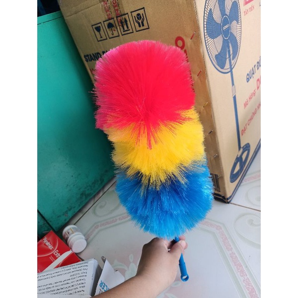 chổi quét bụi nilong size trung dài 45cm