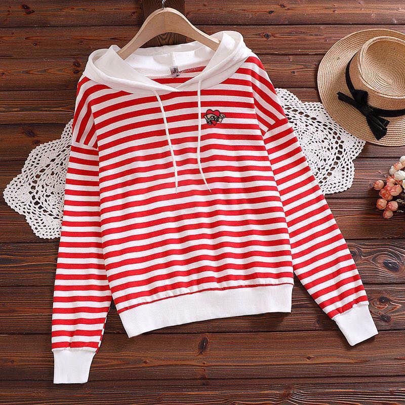 Áo Thun Tay Dài Họa Tiết Kẻ Sọc Thời Trang Xuân Thu 2022 Mới Dành Cho Bé Gái