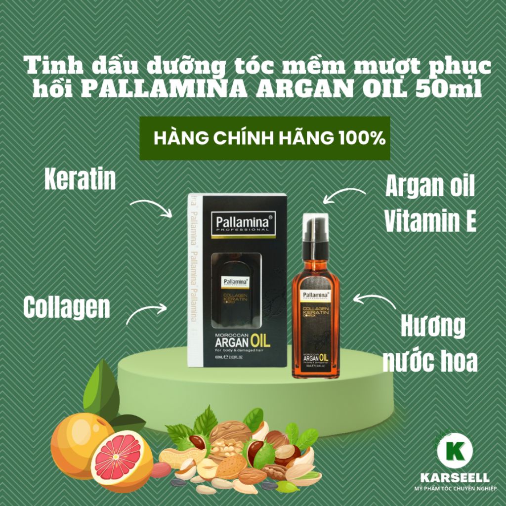 Tinh dầu dưỡng tóc PALLAMINA Collagen Keratin Complex 60ml | Serum dưỡng tóc PALLAMINA chính hãng