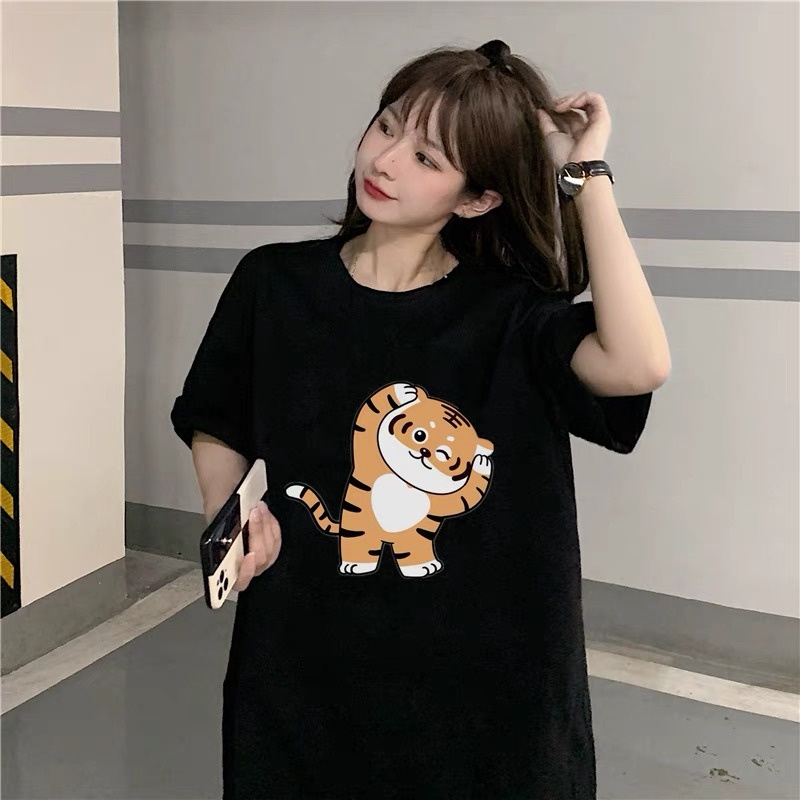 NRVP Áo Thun Unisex Mùa Hè Dáng Suông Tay Cộc Phong Cách Hàn Quốc Cho Nam Nữ
