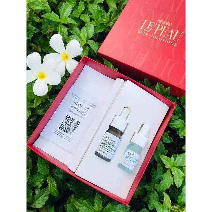 Peel PEEL Da Retinol Vi Tảo LE PEAU, Tinh Chất Tái Tạo Da Sinh Học Căng Bóng, Tặng Kèm Serum B5 Phục Hồi - 10ml [ Auth ]
