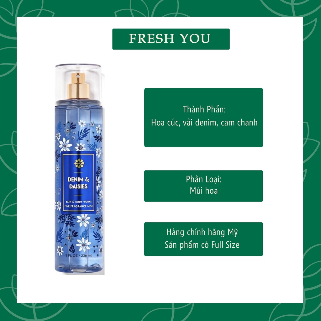 DENIM & DAISIES Fine Fragrance Mist, Shower gel, Fragrance Mist (3pcs)