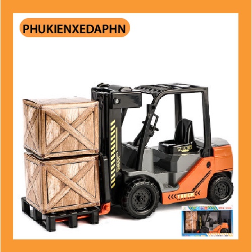 Xe nâng hàng mô hình xe nâng đồ chơi cho bé tỉ lệ 1:12