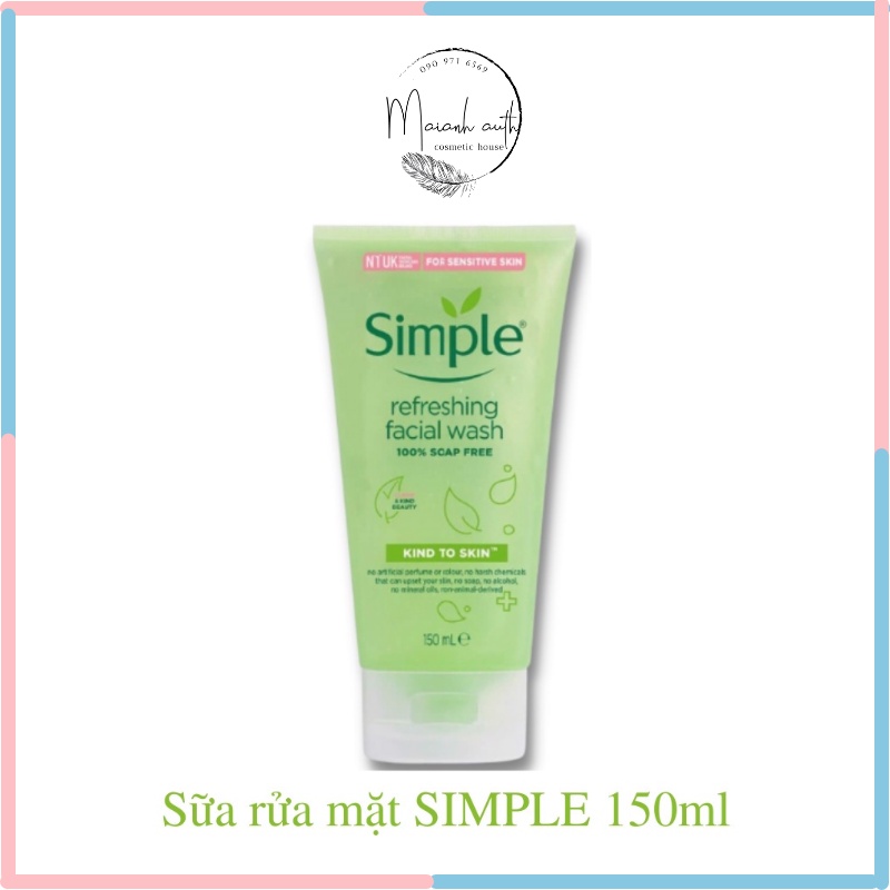 Simple Sữa Rửa Mặt Simple Refreshing Facial Wash 150ml