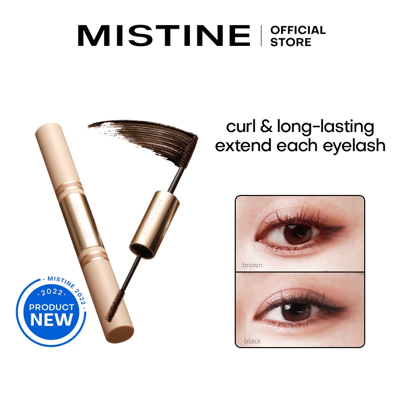Mascara MISTINE chải cong và dài lông mi lâu trôi chống thấm nước giữ màu lên đến 24 giờ