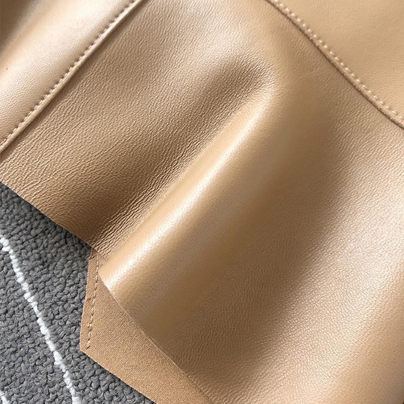 Áo Da PU Không Tay Ôm Dáng Thời Trang Xuân Thu Cá Tính Cho Nữ