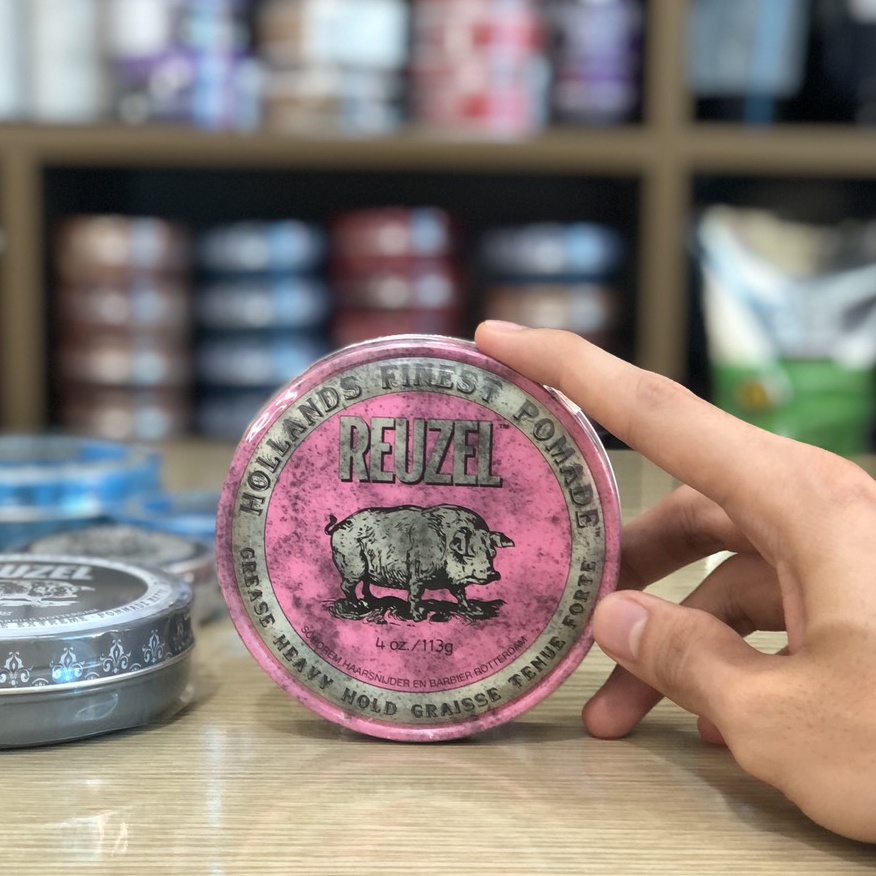 Sáp Vuốt Tóc Reuzel Pink Pomade Grease Heavy Hold 35g/113g