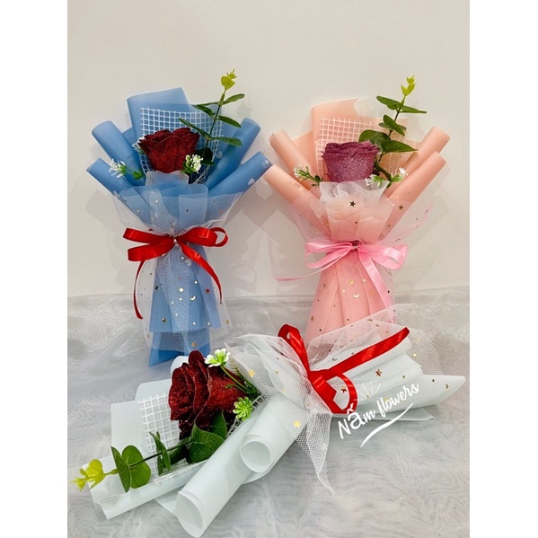 Bó 1 bông sáp nhũ , sỉ nhìu chỉ 20k