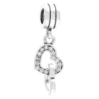Charm tim lồng tim đính đá -Linhcharms