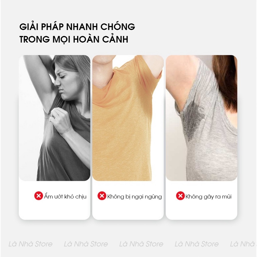 Combo 50 gói miếng dán lót nách áo thấm hút mồ hôi nách, miếng giấy dán siêu mỏng che kín đáo giữ nách khô thoáng.