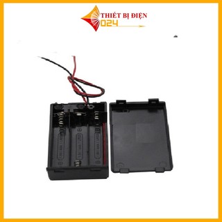 Đế Pin AA Có Nắp, Kèm Công Tắc ( Đấu Nối Tiếp )