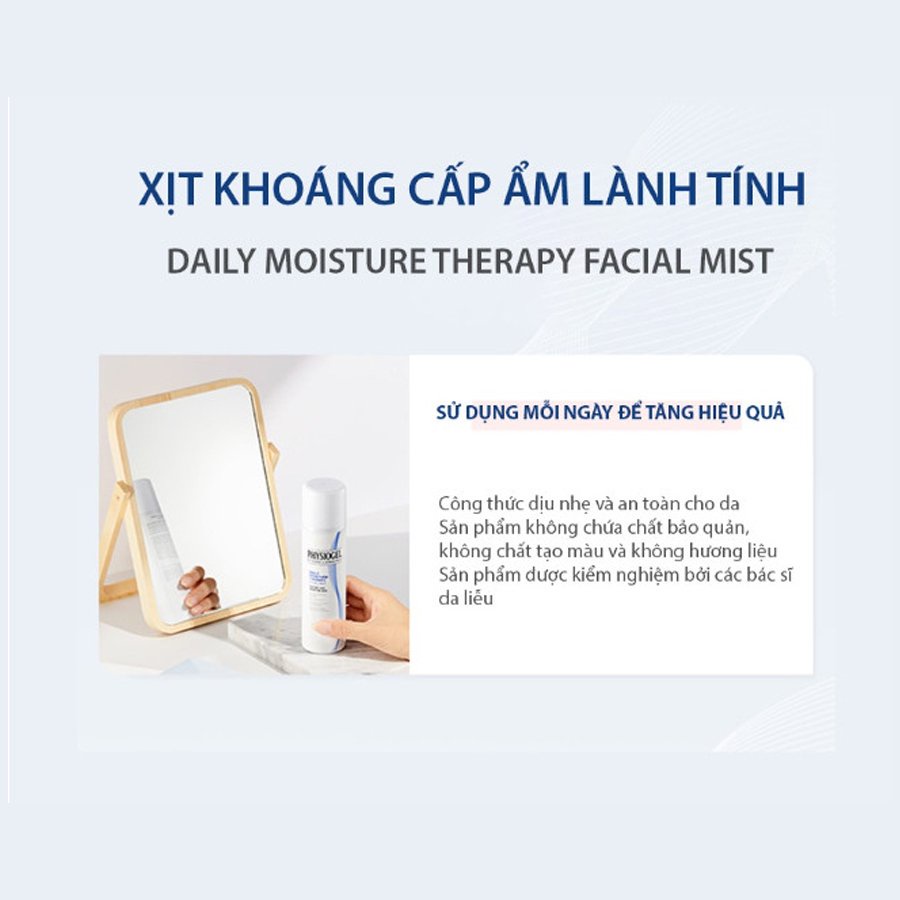 Xịt khoáng cấp ẩm dịu nhẹ Physiogel Daily Moisture Therapy Facial Mist cho da khô và da nhạy cảm 100ml