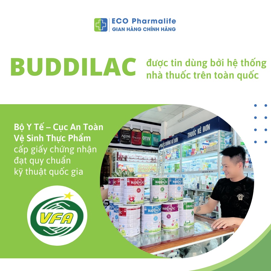 Sữa Bột Buddilac Baby Hộp 900g - Giúp Bé Ăn Ngon Ngủ Sâu, Tăng Sức Đề Kháng, Phát Triển Trí Não