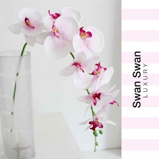 Cành lan hồ điệp lụa 3d cao cấp nhánh to 65cm