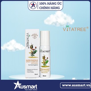 Kẹo ong dạng xịt giảm đau họng & ho Vitatree Super Propolis Spray Complex With Honey 30ml