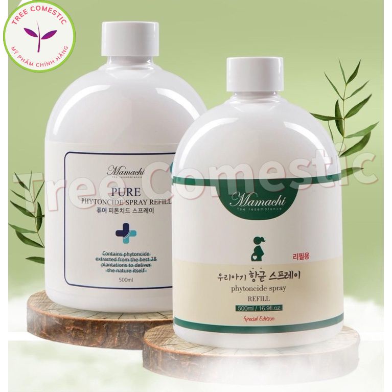 Chai 500ml Xịt Khuẩn Phytoncide Nguyên Chất Mamachi Thanh Lọc, Làm Sạch Không Khí, Đồ Dùng Em Bé