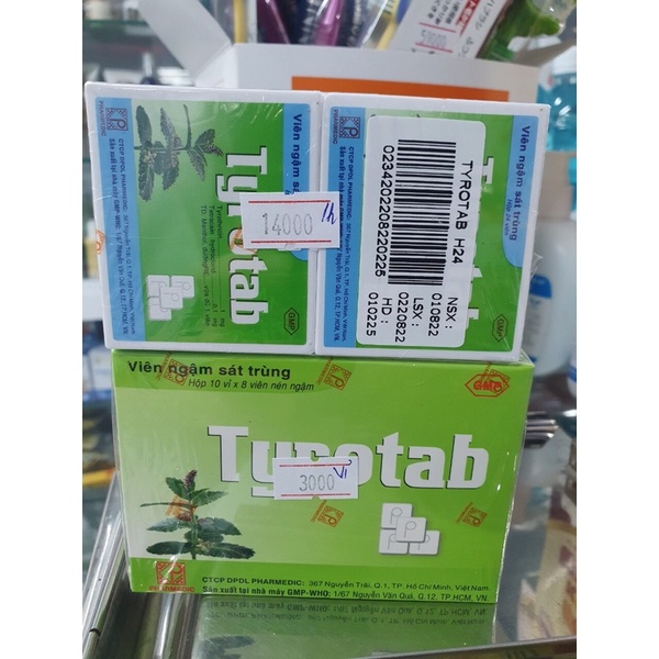 Viên ngậm sát trùng Tyrotab
