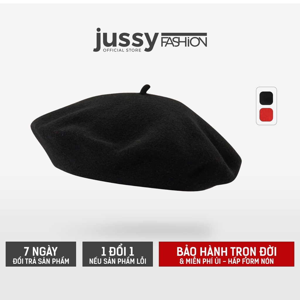 Mũ Nồi Nữ Jussy Fashion Phong Cách Vinatge Nón Beret Nam Nữ Chất Vải Nỉ Mềm Mịn Có Lớp Lót Nhiều Màu Hot Trend