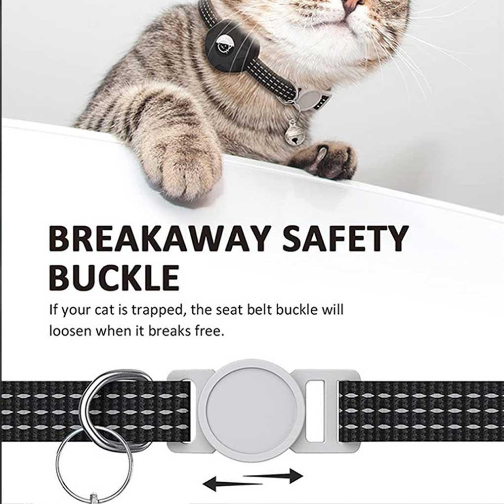 Vòng Cổ Bằng Polyester Chống Nước Chống Sốc Họa Tiết Sọc Phản Quang Cho Thú Cưng