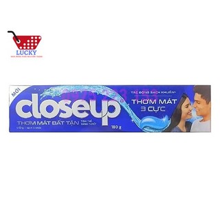 Kem Đánh Răng Closeup 180g-Thơm Mát Bất Tận than hoạt tính dừa muối biển trăng răng