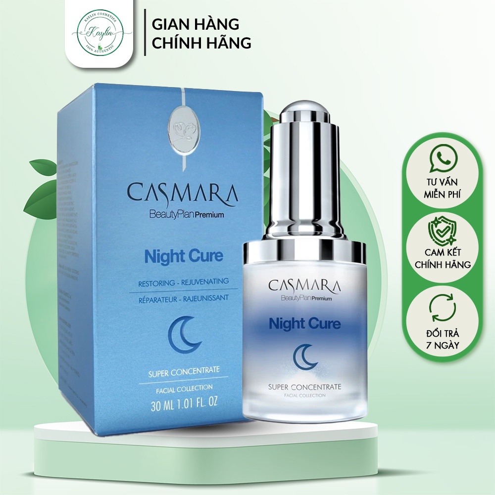 Huyết Thanh Siêu Cô Đặc Trẻ Hóa Casmara Night Cure Cấp Ẩm, Tăng Sinh Collagen - PQ56