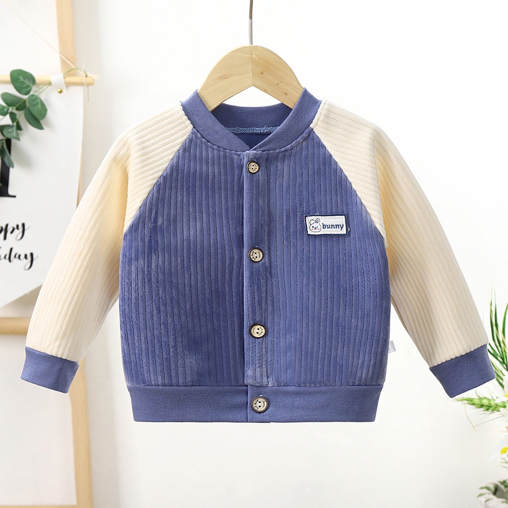 Áo khoác trẻ em mới mùa thu và mùa đông mới 2022 , Áo cardigan bé trai và bé gái lông cừu ấm áp