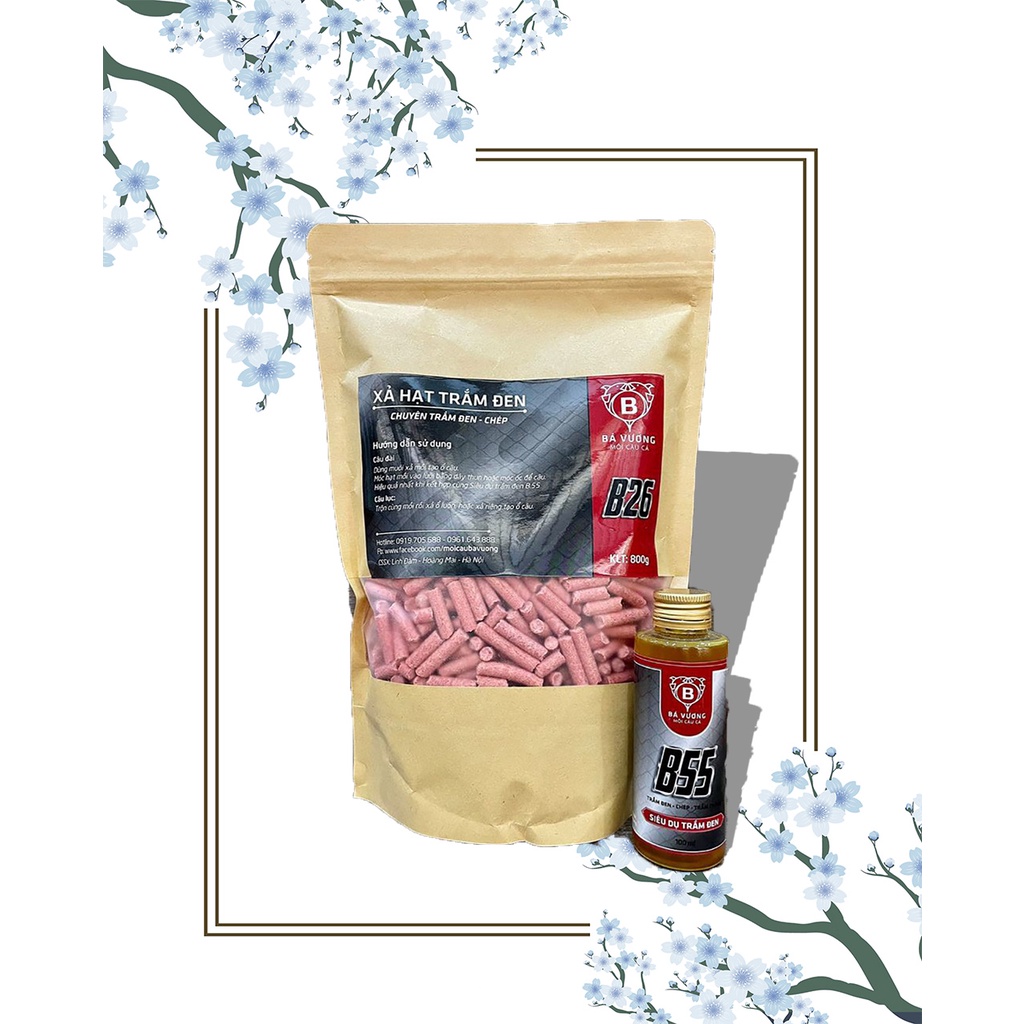 Combo Câu Trắm Đen - Mồi câu Bá Vương B26,B55 Siêu Hot  - KhoaHuyen Fishing