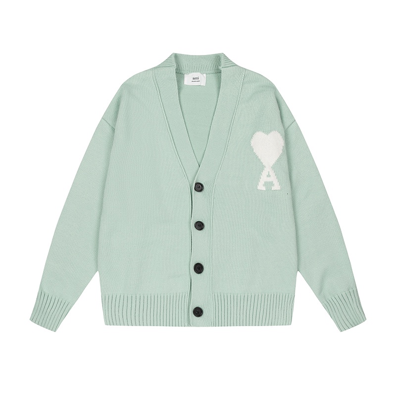 ❤❀  ❤ Áo Khoác Cardigan Dệt Kim Tay Dài Thêu Hình Trái Tim Thời Trang