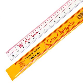 Thước thẳng cứng Kim nguyên 20cm 30cm 50cm vẽ kỹ thuật