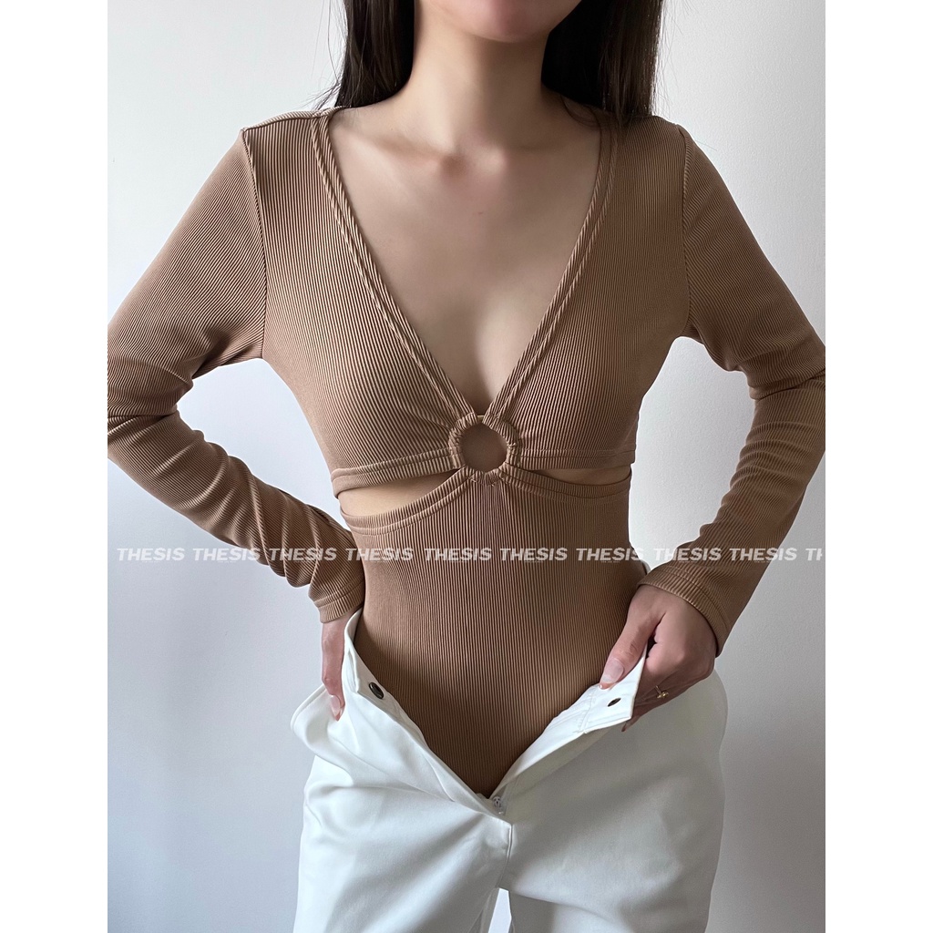 BODYSUIT CỔ TIM DÀI TAY - Bodysuit cut-out THESIS | BigBuy360 - bigbuy360.vn