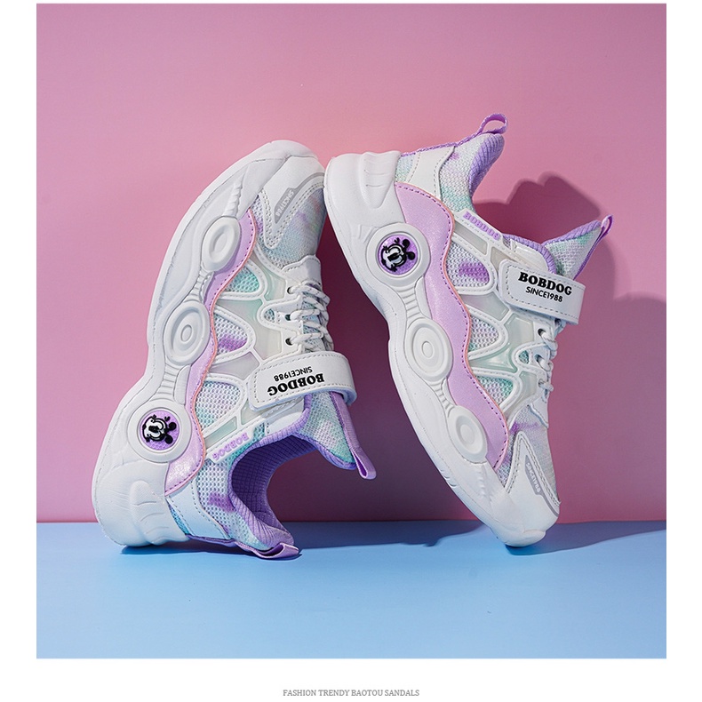 Giày thể thao chính hãng Bobdog họa tiết khỏe khoắn cho bé trai bé gái từ 5 tuổi đến 13 tuổi (028) Richkidsstore2021