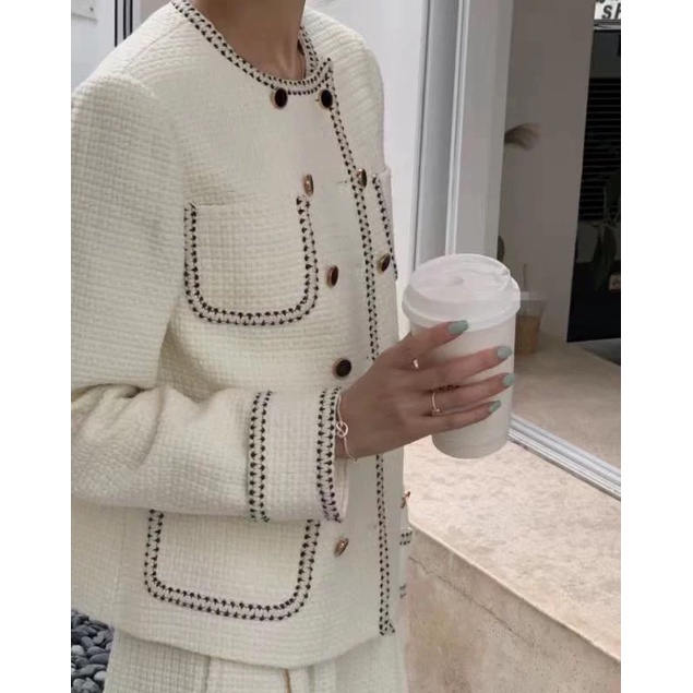 Set Dạ Tweed Cao Cấp Phong Cách Hàn Quốc - Ellie Dress