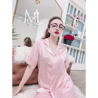 Bộ pijama bigsize dài phối ren 50-100kg
