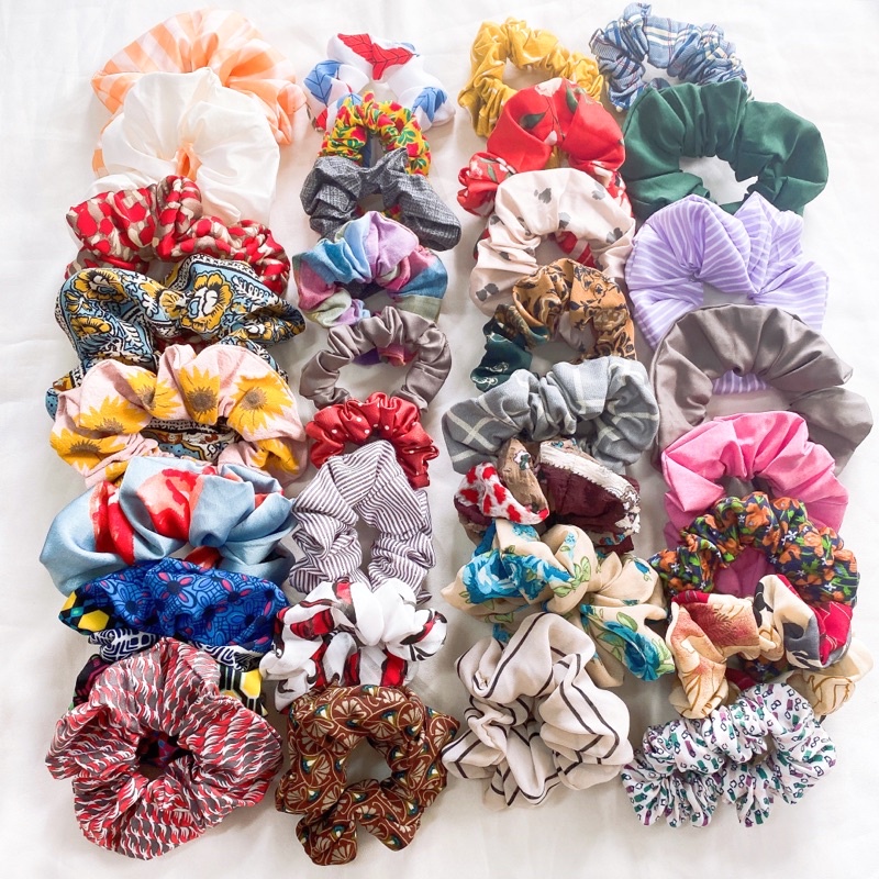 Dây buộc tóc vải - scrunchies vải nhiều màu