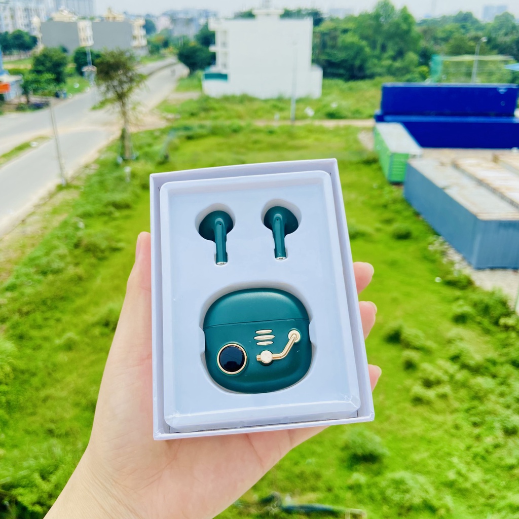 Tai Nghe Không Dây Bluetooth R8 - Tai Nghe Nhét Tai - Phong Cách Retro Độc Đáo - Màu Sắc Ấn Tượng