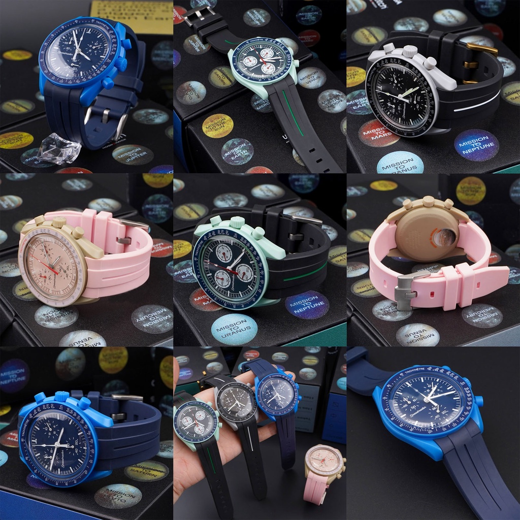 Dây Đeo Silicone 20mm Cho Đồng Hồ Swatch OMG MoonSwatch ZOSHK1 4 Màu Lựa Chọn