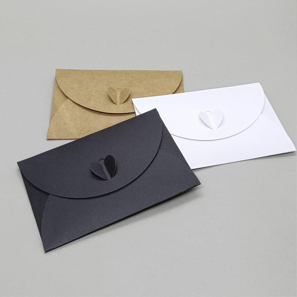 Bao thư giấy Kraft, phong bì vintage kích thước 8x12cm