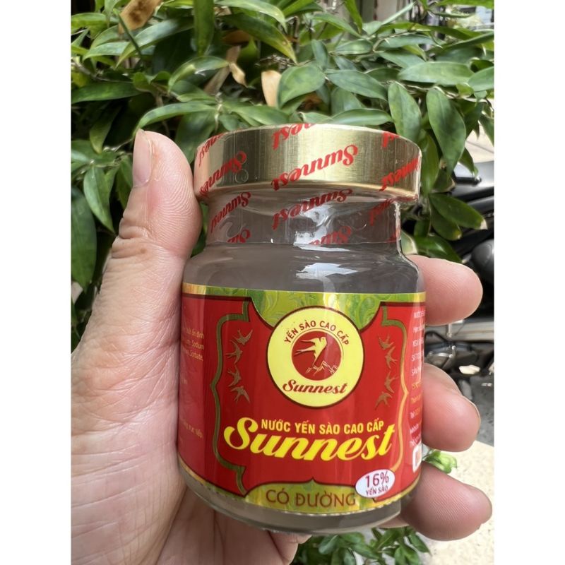 Combo 10 Hũ Yến Sào Sunnest đường phèn 20% Yến dành cho người lớn