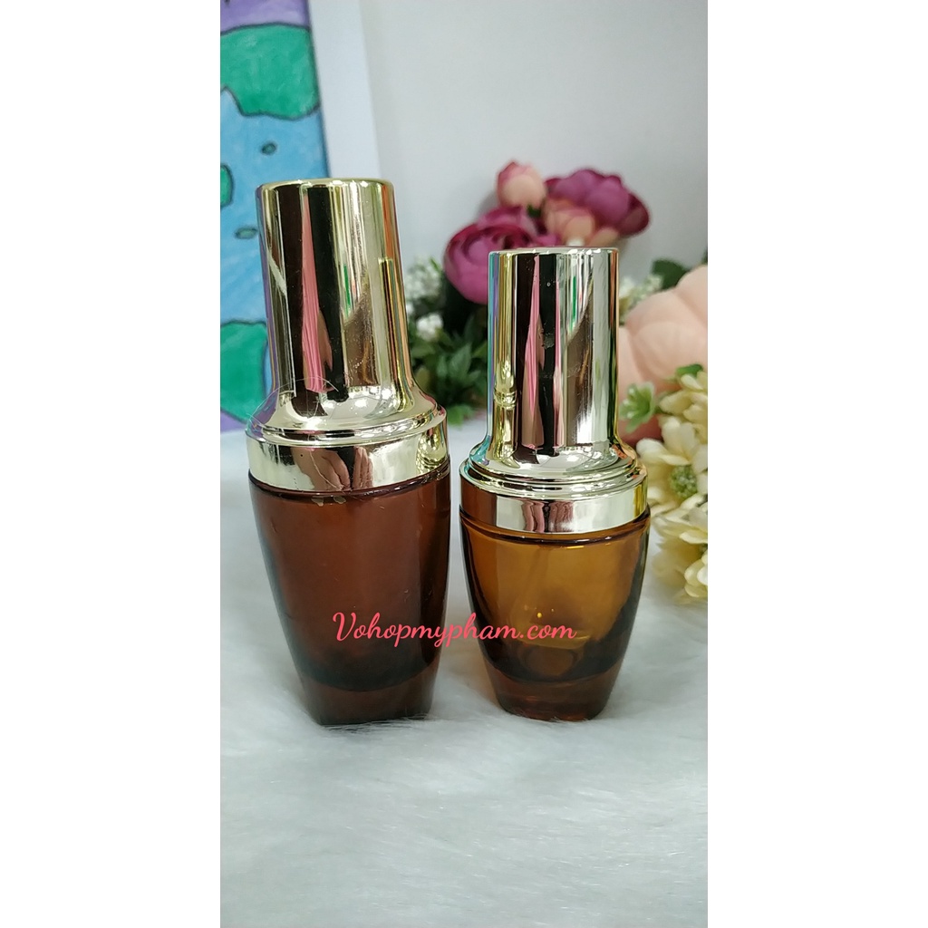 Chai lọ chiết serum, gel, chai thủy tinh VNV nâu 20ml, 30ml